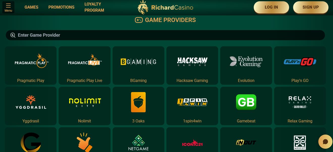 Scopri tutti i migliori fornitori di giochi disponibili